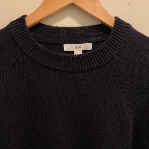 1901 by Nordstrom Black Crewneck Sweater - Picture 2 of 8